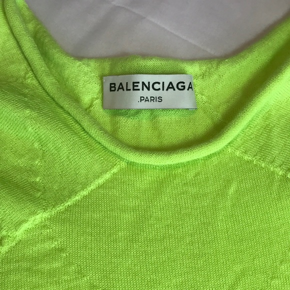 neon balenciaga sweater
